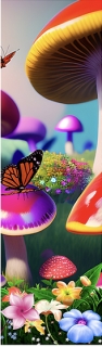 Mushroom Backdrop Alice In Wonderland Backdrop Rental
