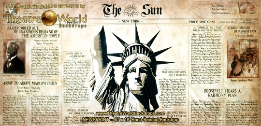 Newsprint Scenic Backdrop