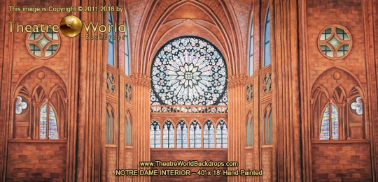 Notre Dame Interior Professional Scenic Hunchback Backdrop Notre Dame Interior Professional Scenic Hunchback Backdrop