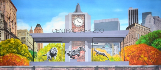 Central Park Zoo backdrop used in the production of Madagascar