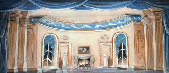 Victorian Parlor Interior Backdrop used in the productions of The Nutcracker