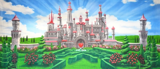 Grosh Backdrop Queen of Hearts is used in the production of Alice in Wonderland