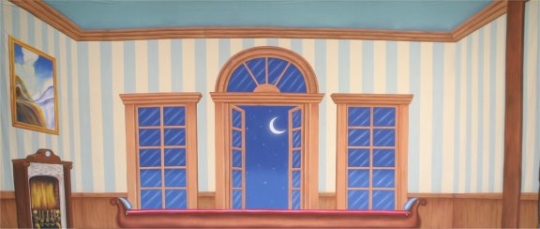 Interior Room Backdrop Interior Room Backdrop is used in productions of Peter Pan and Nutcracker