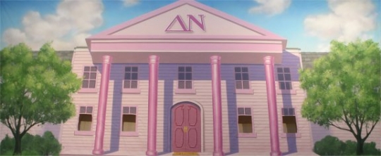 Sorority House Backdrop for the performance of Legally Blond