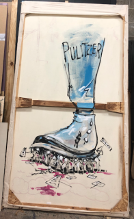 Newsies Murals and Sign