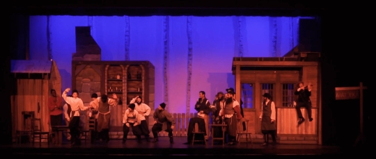Fiddler on the Roof Rental Set - The village scenery - Front Row Theatrical Rental - 800-250-3114