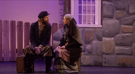 Fiddler on the Roof Rental Set - The tavern scenery - Front Row Theatrical Rental - 800-250-3114