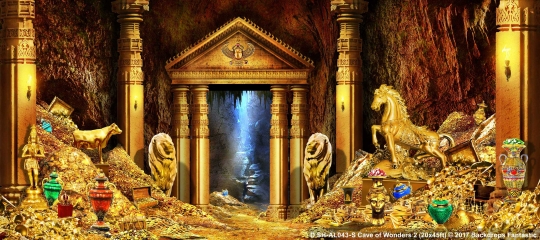 Cave of Wonders 2 Aladdin Backdrop Cave of Wonders 2 SH-AL043-S 20x45 Aladdin Backdrop