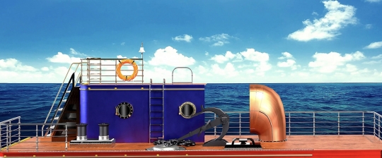 Ship James and the Giant Peach Backdrop