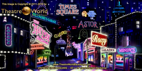 Vintage Times Square Backdrop