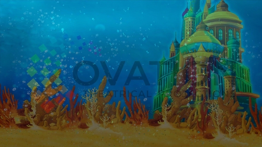 King Triton's Court little mermaid projection set