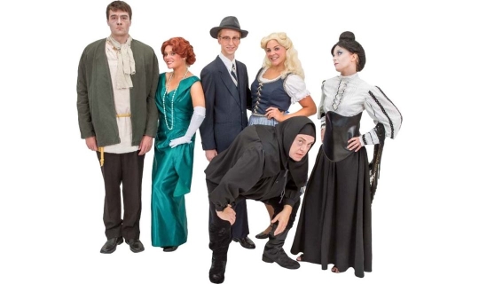 Rental Costume for Young Frankenstein – The Monster, Elizabeth Benning, Dr. Frederick Frankenstein, Inga, Frau Blücher