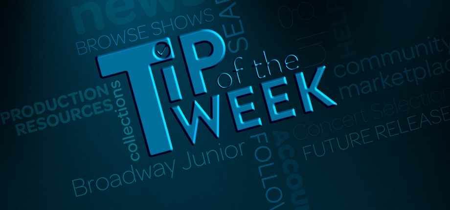 Tip of the Week Tip of the Week