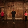 Three people jumping rope