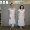 white tea length dresses