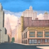 Grosh New York Street  backdrop used in productions of Annie,Madagascar and Guys and Dolls