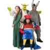 Rental Costumes for Shrek the Musical - Shrek, Princess Fiona, Donkey, and Lord Farquaad *Shrek pictured with latex prosthetics, rental includes fabric hood.
