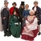 Rental Costumes for A Christmas Carol - Scrooge's Nephew Fred, Female Carolers, Ebenezer Scrooge, Mrs. Cratchit, Fezziwig, Mrs. Fezziwig
