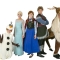 Rental Costumes for Frozen - Olaf Snowman, Elsa Ice Dress, Anna Travelling Outfit, Kristoff, and four legged Sven Rental Costumes - Sven also available in a two legged version