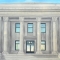 Courtroom Exterior Backdrop is ideal for shows like legally blonde and music man