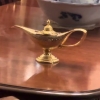 Smoking magic genie lamp for Aladdin