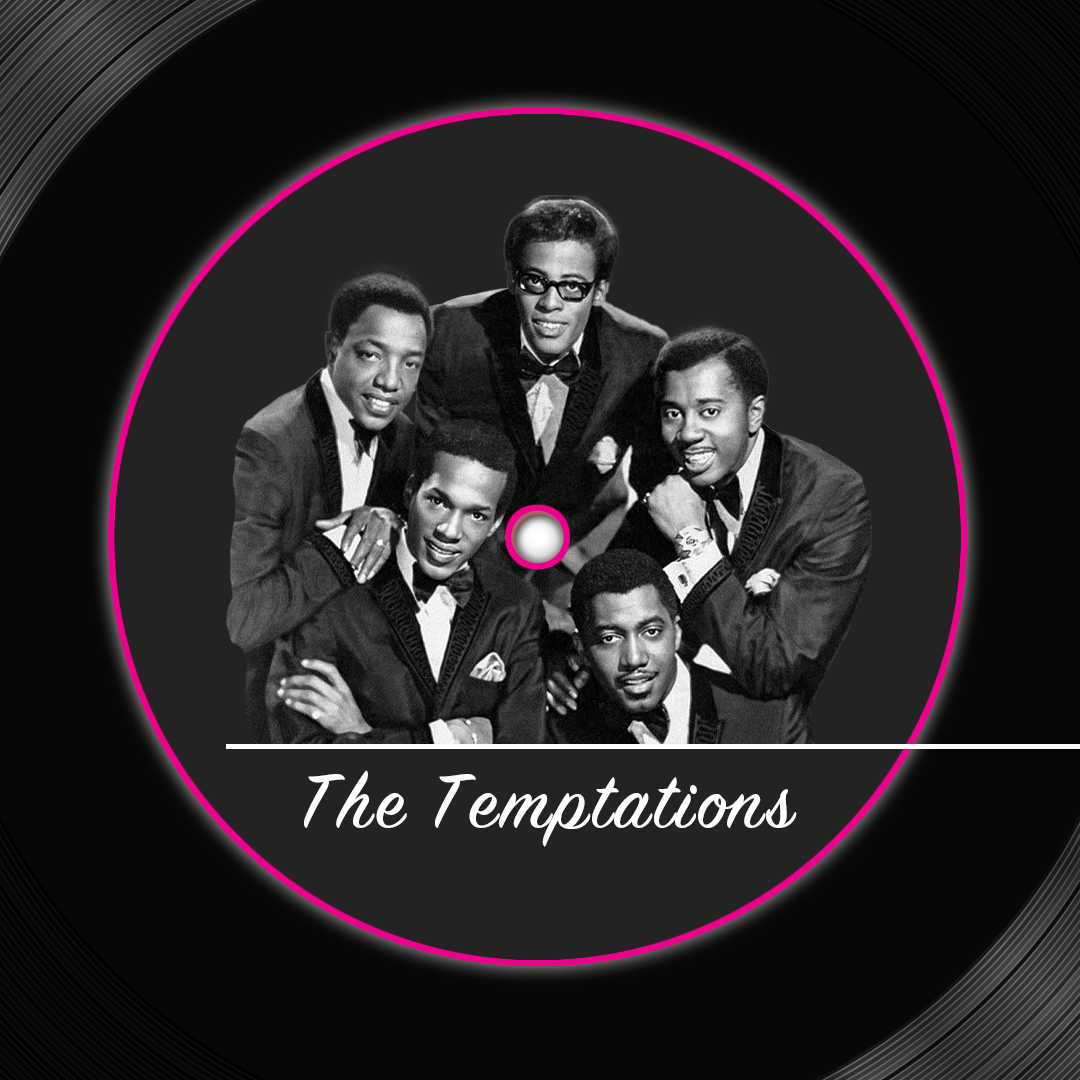 Vinyl record displaying photo of The Temptations