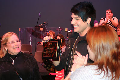 American Idol Finalist Adam Lambert receives a warm welcome home to Met2 in San Diego. Photo courtesy Nancy Hickey.