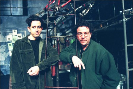 Jonathan Larson and RENT director Michael Greif--photo from the New York Times