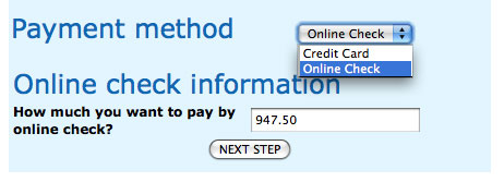 Pay by check using MyMTI on MTIShows.com