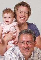 David Bell with wife and daughter