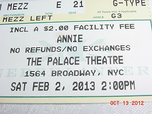 Annie ticket